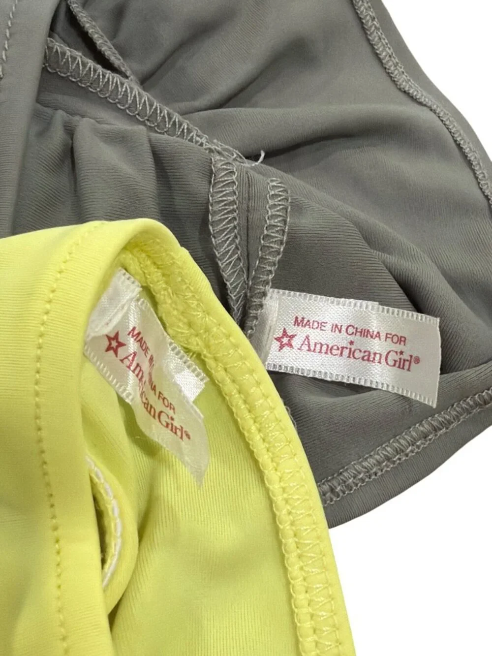 American Girl Gray & Yellow Doll Skirt And Underwear Set